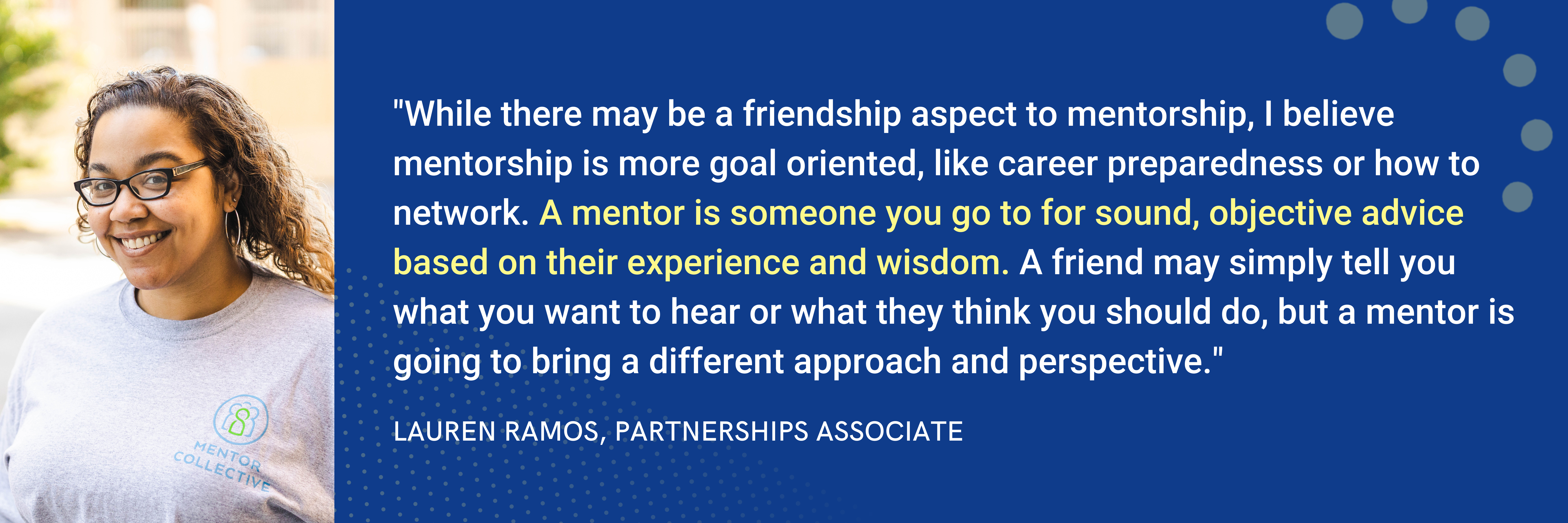 Lauren Ramos Mentorship Quote