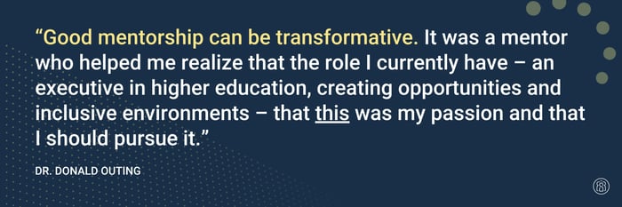 Donald Outing Transformative Mentorship 2