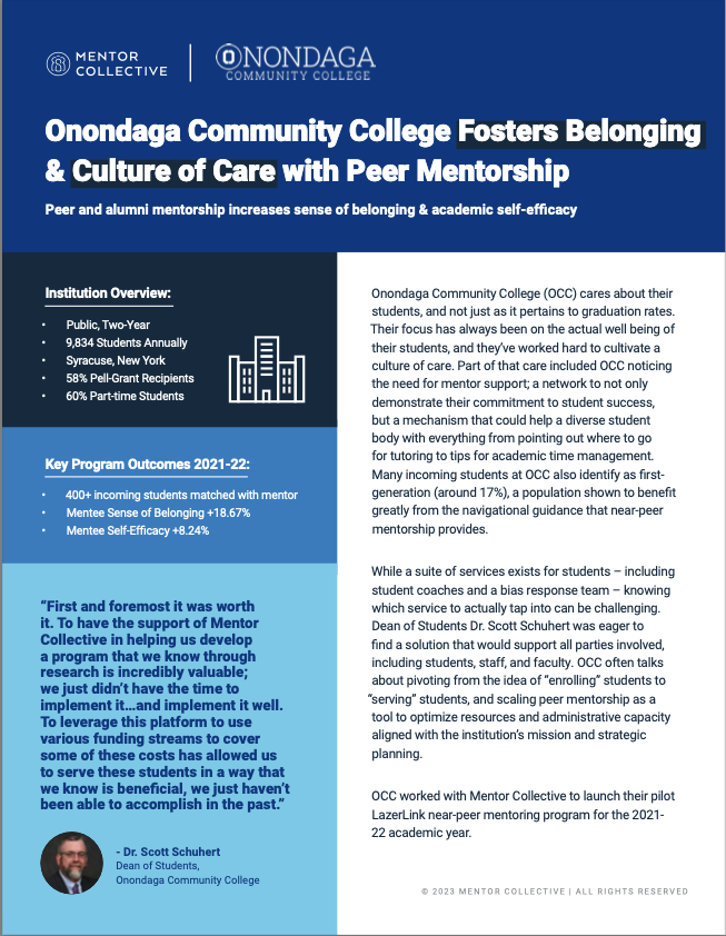 Onondaga Community College Case Study Cover